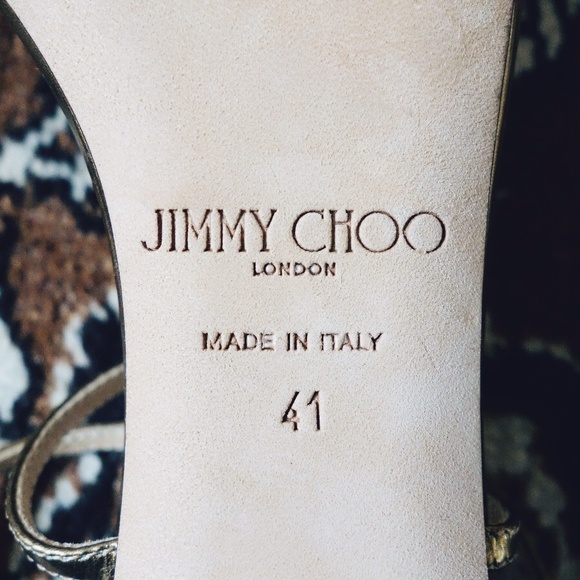 Jimmy Choo Gold Strappy Sandals sz 41 - NWD - Picture 6 of 8